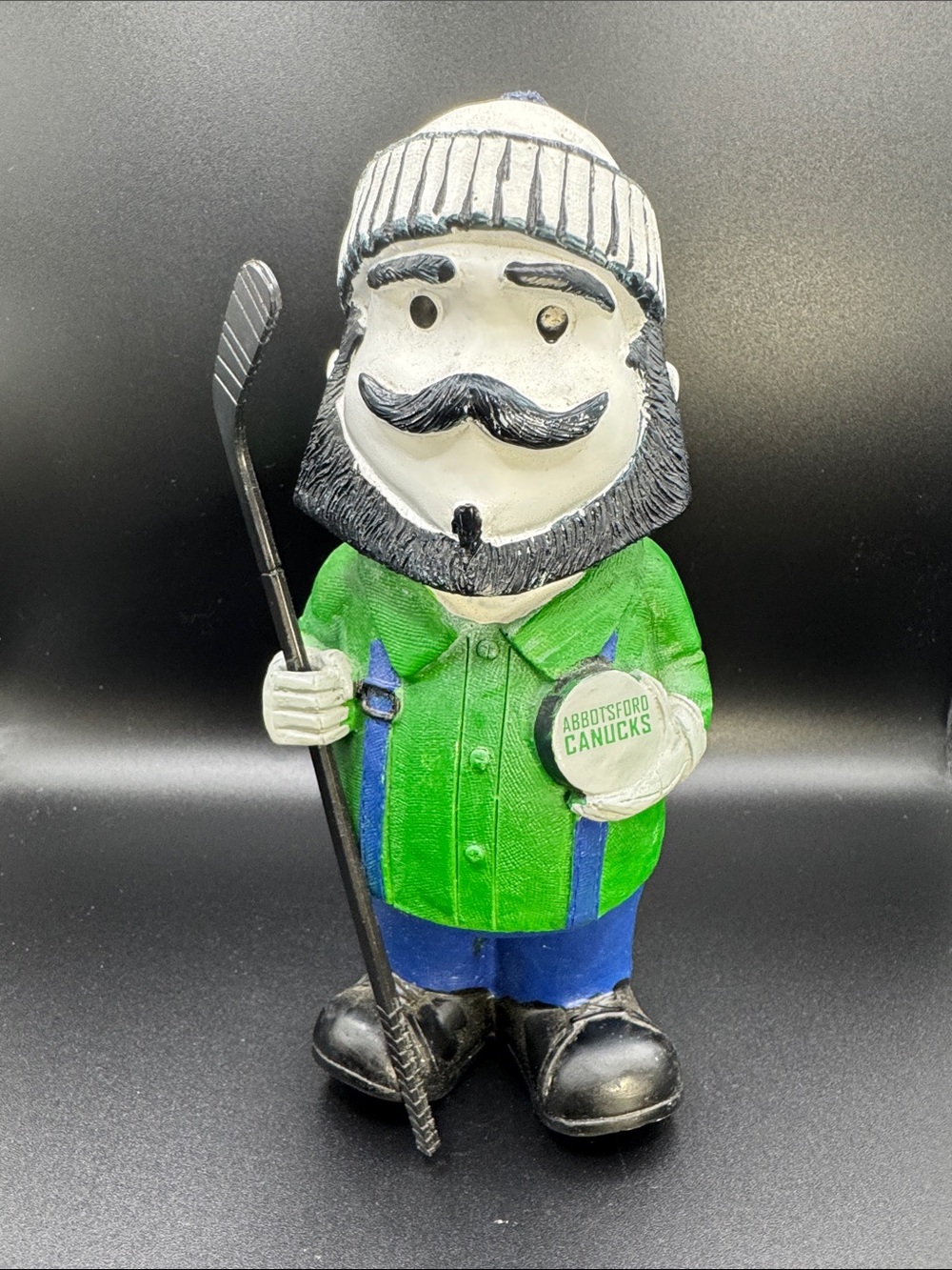 Abbotsford Canucks Johnny Canuck 7” Hockey Gnome Figurine Head Bangers